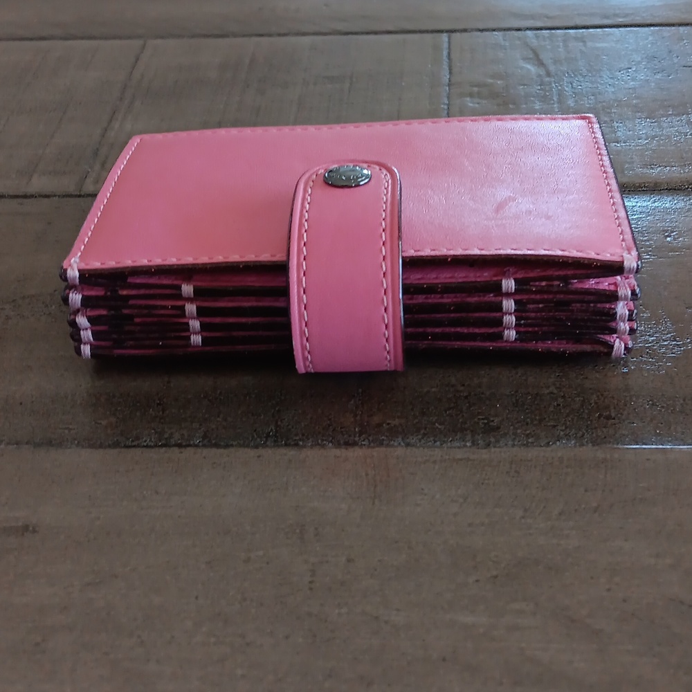 Coach Accordion Card Case Pink Gem